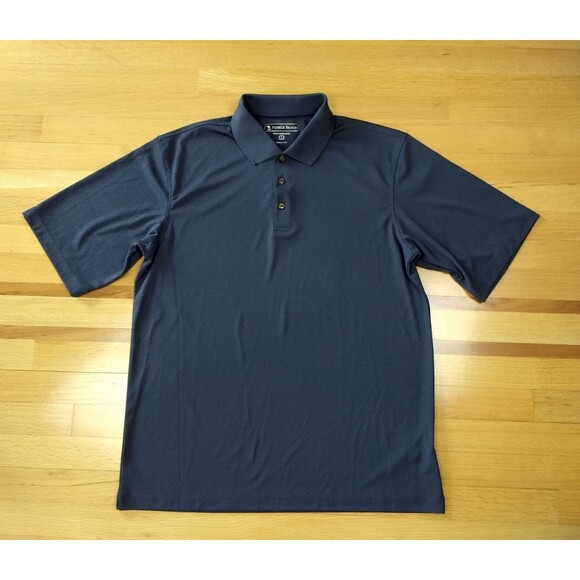PEBBLE BEACH Performance Golf Polo Shirt Men's Large Textured‎ Dark Gray NWOT - Picture 2 of 13